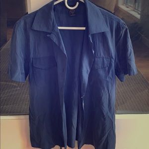 Silk land button up t shirt